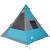 vidaXL Tipi-Campingzelt 7 Personen Blau Wasserdicht