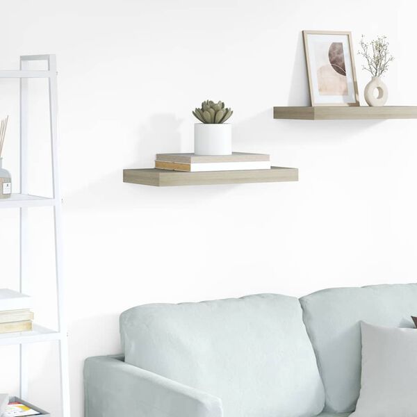 vidaXL Schwebendes Wandregal Eichefarben 50x23x3,8 cm MDF