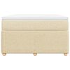 vidaXL Boxspringbett mit Matratze Creme 120x200 cm Stoff