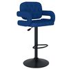vidaXL Barhocker 2 Stk. Blau Stoff