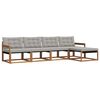 vidaXL Outdoor-Sofagarnitur 5 stk. Natur und Hellgrau