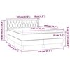 vidaXL Boxspringbett mit Matratze Hellgrau 140x200 cm Samt