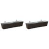 vidaXL Balkon 2 Stk. 80 x 17 x 17 cm Metall