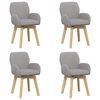 vidaXL Drehstuhl Esszimmer 4 Stk. Boucl&eacute; Hellgrau 54 x 58 x 87 cm