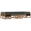 vidaXL Outdoor-Sofagarnitur mit Kissen 8 pcs Natur und Anthrazit