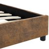 vidaXL Bettgestell Braun Wildleder-Optik 180 &times; 200 cm