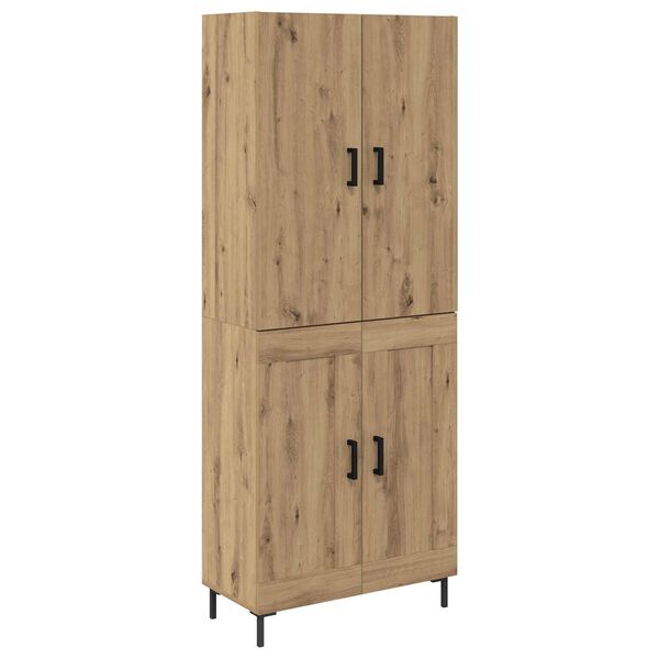 vidaXL Highboard Artisan-Eiche 69,5 x 34 x 180 cm Holzwerkstoff