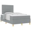 vidaXL Boxspringbett mit Matratze Hellgrau 120 x 190 cm Stoff