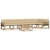 vidaXL Outdoor-Sofagarnitur 7 pcs Wei&szlig; und Beige 79 x 79 x 37 cm