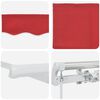vidaXL Einziehbare Markise Rot 600 x 350 cm Polyester und Aluminium