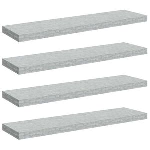 vidaXL Schweberegale 4 Stk. Betongrau 90x23,5x3,8 cm MDF