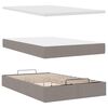 vidaXL Ottoman-Bett mit Matratze Taupe 120x190 cm Stoff