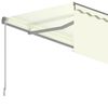 vidaXL Markise Manuell Einziehbar mit Rollo 3x2,5 m Creme