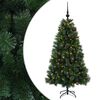 vidaXL K&uuml;nstlicher Weihnachtsbaum mit Weihnachtskugeln 120 cm 150 LEDs