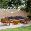 vidaXL 7-tlg. Garten-Lounge-Set mit Auflage Massivholz Akazie