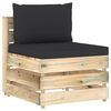 vidaXL 9-tlg. Garten-Lounge-Set mit Kissen Gr&uuml;n Impr&auml;gniertes Holz