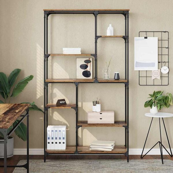 vidaXL B&uuml;cherregal Altholz 99 x 35,5 x 176 cm Holzwerkstoff