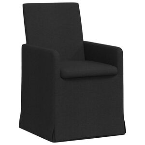 vidaXL Esszimmerst&uuml;hle 2 pcs Schwarz 57 x 67 x 95 cm Stoff