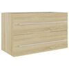 vidaXL Waschbeckenunterschrank Sonoma-Eiche 80x38,5x48cm Holzwerkstoff