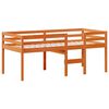 vidaXL Hochbett mit Dach Wachsbraun 90x200 cm Massivholz Kiefer