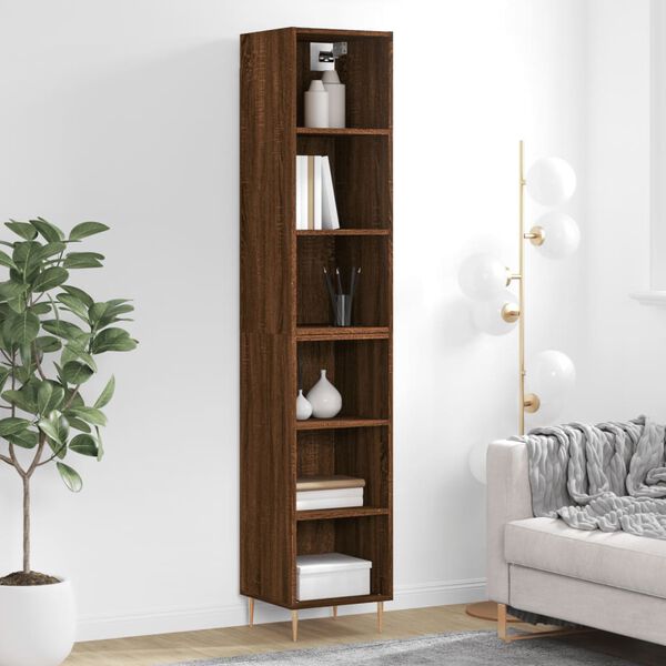 vidaXL Highboard Braun Eichen-Optik 34,5x32,5x180 cm Holzwerkstoff