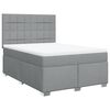vidaXL Boxspringbett mit Matratze Hellgrau 140x200 cm Stoff