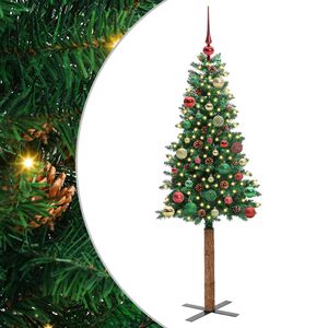 vidaXL Schlanker Weihnachtsbaum Gr&uuml;n 150 cm