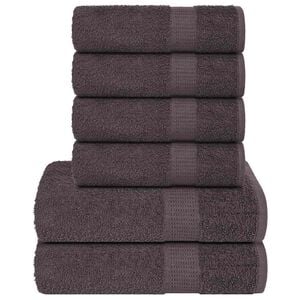 vidaXL 6-tlg. Handtuch-Set FROGN Anthrazit 360 g/m&sup2;