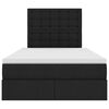 vidaXL Bett mit Stauraum und LED Schwarz 120 x 200 cm Polyester