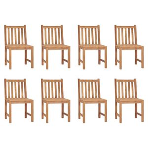 vidaXL Gartenst&uuml;hle 8 Stk. Massivholz Teak