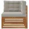 vidaXL Outdoor Ecksofa Massivholz Akazie Natur
