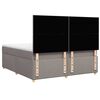 vidaXL Boxspringbett mit Matratze Taupe 180x200 cm Stoff