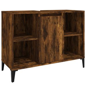vidaXL Waschbeckenunterschrank R&auml;uchereiche 80x33x60 cm Holzwerkstoff