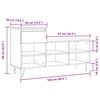 vidaXL Schuhregal Hochglanz-Weiß 102x36x60 cm Holzwerkstoff
