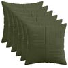 vidaXL Kissenbezug 6 stk. ALMELO Gr&uuml;n 40 x 40 cm Cord