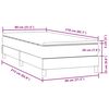 vidaXL Boxspringbett mit Matratze Dunkelblau 80x210 cm Samt
