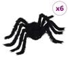 vidaXL Halloween Spinnen Dekoration 6 Stk. Schwarz 75 cm