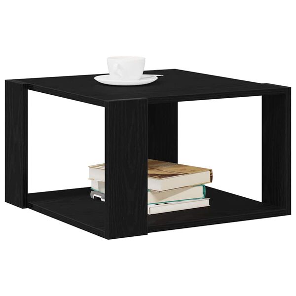 vidaXL Couchtisch Schwarz Eichen-Optik 85 x 55 x 31 cm