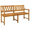 vidaXL Bank Outdoor 2 -Sitzer 150 x 56 x 90 cm Massivholz Akazie Natur