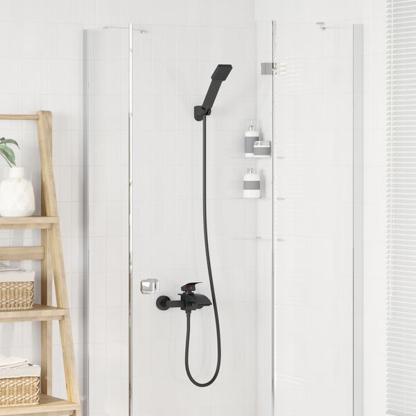 vidaXL Duschkopf Set Schwarz G 1 / 2 Zoll