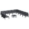 vidaXL Garten-Sofa-Set 12 pcs Anthrazit Stahl