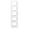 vidaXL B&uuml;cherregal/Raumteiler Hochglanz-Wei&szlig; 40x30x166 cm
