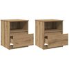 vidaXL Nachttische 2 Stk. Artisan-Eiche 40x40x50 cm Holzwerkstoff
