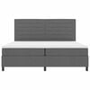 vidaXL Boxspringbett mit Matratze Dunkelgrau 200 x 200 cm Stoff