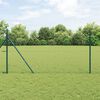 vidaXL Zaunpfosten Gr&uuml;n 100 x 1,2 m (36 mm Maschen) Stahl und PVC