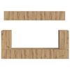 vidaXL TV-Schrankset Wandmontiert 5 pcs Artisan-Eiche Holzwerkstoff