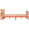 vidaXL Massivholzbett ohne Matratze Wachsbraun 140x190 cm Kiefernholz