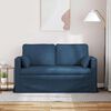 vidaXL Sofa Blau Gesamtabmessungen: 139 x 78 x 80 cm (B x T x H) Samt