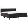 vidaXL LED Boxspringbett mit Matratze Schwarz 180 x 200 cm Samt