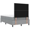 vidaXL Boxspringbett mit Kopfteil Hellgrau 120 x 190 cm Stoff